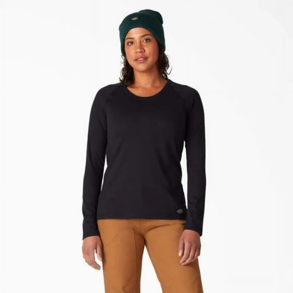 Dickies Women's Cooling Long Sleeve Pocket T-Shirt Black Size Small NWT - Picture 1 of 5